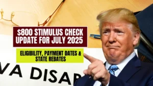 $800 Stimulus Check Update for July 2025 – Eligibility, Payment Dates & State Rebates